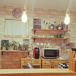 キッチン/カフェ風/飾り棚DIYのインテリア実例 - 2017-05-20 21:36:00