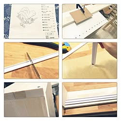 棚/作業中/キッチン棚DIY/キッチンハッチ/キッチン飾り棚...などのインテリア実例 - 2016-07-15 20:27:12