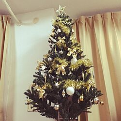 リビング/ゴールド&シルバー/クリスマスツリーのインテリア実例 - 2015-12-15 14:15:25