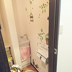 バス/トイレ/ウォールステッカー/トイレの壁のインテリア実例 - 2017-03-11 22:27:47