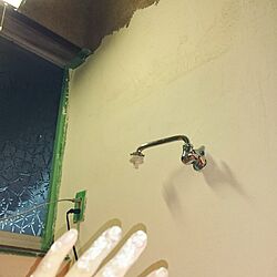バス/トイレ/うまくヌレール/漆喰DIY/砂壁のインテリア実例 - 2016-11-21 18:35:44