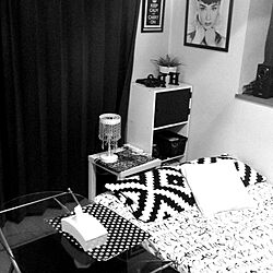 ベッド周り/モノトーン/白黒のインテリア実例 - 2014-07-08 00:08:33