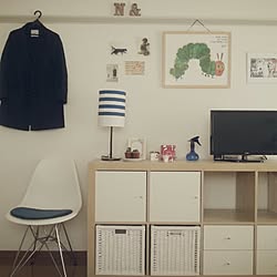 棚/IKEA/イームズ チェア/一人暮らし 壁/引っ越したばかり...などのインテリア実例 - 2014-04-23 12:21:02