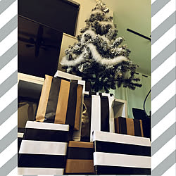 クリスマス/Christmas/gift/クリスマスツリー/MONOTONE...などのインテリア実例 - 2020-12-23 23:47:54