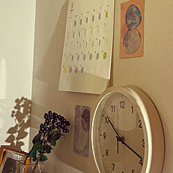 時計/カレンダー/ポストカード/フェイクグリーン/アートのある暮らし...などのインテリア実例 - 2021-03-07 23:52:52