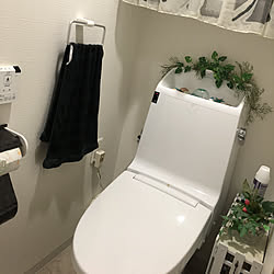 トイレ/モノトーン/フェイクグリーン/バス/トイレのインテリア実例 - 2018-07-22 09:09:23