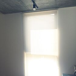 壁/天井/ロールカーテン/コンクリート天井/男前を目指してます/照明...などのインテリア実例 - 2016-04-15 12:02:04