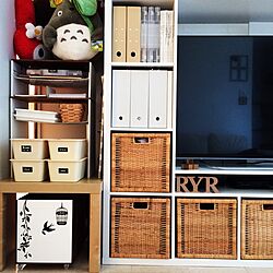 棚/ダイソー/ダイソー木材/IKEA/フタ付き収納ボックスのインテリア実例 - 2016-02-01 15:10:59