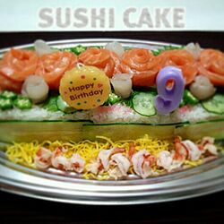 机/手作り/SUSHI CAKE/Birthdayのインテリア実例 - 2014-10-02 10:12:38