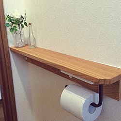 バス/トイレ/トイレットペーパーホルダー/フェイクグリーン/DIY/セリア...などのインテリア実例 - 2015-12-16 15:01:49