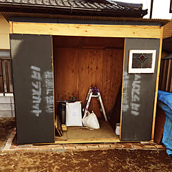 玄関/入り口/かたまる土/ステンドグラス/小屋DIY /DIY...などのインテリア実例 - 2018-02-28 12:22:23