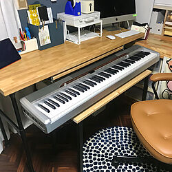 電子ピアノスタンド/電子ピアノ/机DIY/デスクDIY/古いアパート...などのインテリア実例 - 2020-04-20 21:26:25