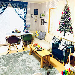 ハンドメイドファブリックパネル/クリスマス/Salut!のクリスマスタペストリー/ハンドメイドクッション/IKEAさんのクッション...などのインテリア実例 - 2019-11-10 19:17:22