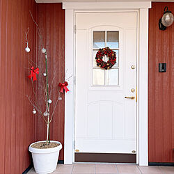 クリスマスリース/クリスマス/スウェーデンハウス /玄関/入り口のインテリア実例 - 2022-12-08 17:54:55