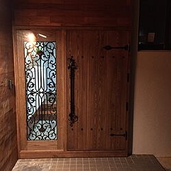 玄関/入り口/アイアン金物/木製ドアのインテリア実例 - 2016-11-13 21:55:38