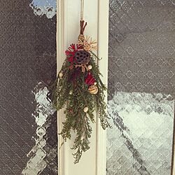 玄関/入り口/玄関ドア/クリスマスディスプレイ/スワッグ/クリスマスのインテリア実例 - 2016-12-24 11:25:36