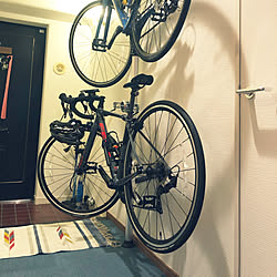 自転車スタンド/自転車オブジェ/自転車のある部屋/自転車置き場DIY/自転車置き場...などのインテリア実例 - 2021-02-03 18:00:59