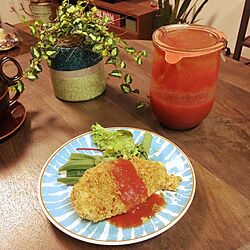 キッチン/IKEAの皿/有機野菜/観葉植物のインテリア実例 - 2016-09-05 21:37:20