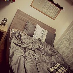 ベッド周り/IKEA/DIY/狭い家のインテリア実例 - 2014-02-07 17:55:44