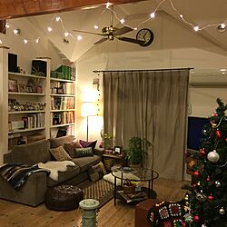 部屋全体/本棚/イルミネーション/IKEA/クリスマスツリー...などのインテリア実例 - 2016-11-30 17:41:20