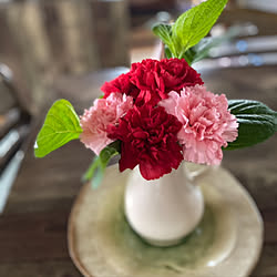 カーネーションの花/カーネーション❤︎/カーネーション/癒しの空間❁*.ﾟ/花の写真...などのインテリア実例 - 2021-06-24 00:27:18