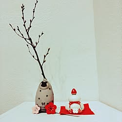 お正月インテリア/啓扇桜/HARUYAさんの作品/いちごの鏡餅/一輪挿し...などのインテリア実例 - 2023-12-27 21:57:47