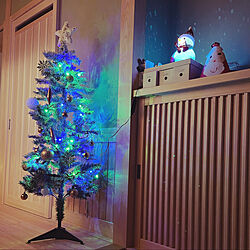 クリスマス/クリスマスツリー150cm/和風玄関/ニトリ　クリスマスツリー/雪だるまのオブジェ...などのインテリア実例 - 2022-12-05 19:33:22