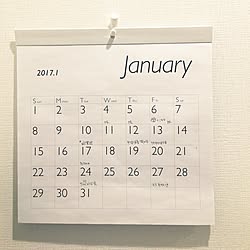 キッチン/カレンダー/セリアのインテリア実例 - 2016-12-16 08:20:00