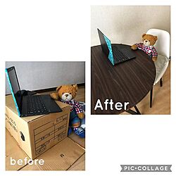 買ってよかったもの/くまちゃん/くまころクリス/ダイニングチェア/8畳ワンルーム...などのインテリア実例 - 2023-04-03 18:57:36