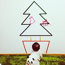 壁/天井/クリスマスツリー/手作り/マスキングテープ/つむ。...などのインテリア実例 - 2013-12-24 12:11:47