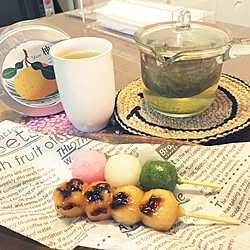 机/ルピシアの柚子緑茶/新浦安/ずっと三色団子食べたかったのだ✨/柿安幸福堂...などのインテリア実例 - 2017-03-08 17:30:43