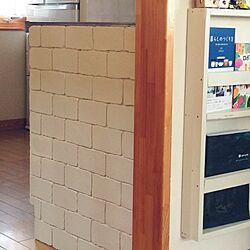キッチン/ペンキ/発泡スチロールのレンガ壁/DIY/スウェーデンハウス のインテリア実例 - 2015-05-11 16:40:30