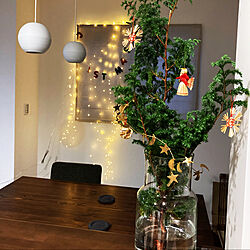 クリスマスディスプレイ/シンプルが好き/枝物を飾る/部屋全体のインテリア実例 - 2021-12-03 16:50:08