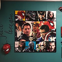 マーベル アートパネル 壁 天井 壁紙 Diyのインテリア実例 17 03 12 21 58 00 Roomclip ルームクリップ