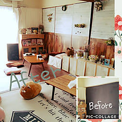 部屋全体/団地住まい/団地でもあきらめない/築40年の団地/もともと6畳和室...などのインテリア実例 - 2018-04-12 09:17:01