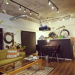 リビング/間接照明/カフェ風/アイランドキッチン/プロジェクター...などのインテリア実例 - 2016-08-06 23:45:19