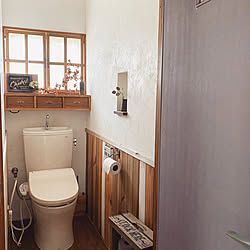 漆喰壁DIY/トイレDIY/木工/収納DIY /100均...などのインテリア実例 - 2020-06-08 11:36:30