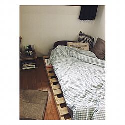 ベッド周り/木製パレット/DIY/無印/WOODPRO...などのインテリア実例 - 2017-06-16 13:33:56