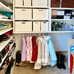 IKEA/ボックス収納/ニトリ/造作棚/収納ボックス...などのインテリア実例 - 2019-04-01 14:00:55