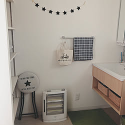 バス/トイレ/ニトリの折り畳みイス✩*॰¨̮/コメントお気遣いなく◡̈ *₊♡/ナチュラル雑貨/minneやってます♩*...などのインテリア実例 - 2019-01-30 12:59:23