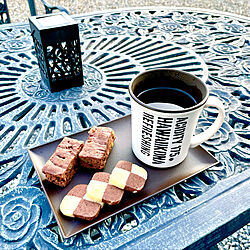 コーヒータイム/ガーデンテーブル/カフェ風/ガーデンカフェ/手作りクッキー...などのインテリア実例 - 2022-03-19 18:27:09
