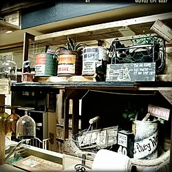 棚/男前もナチュラルもどっちも好き/カフェ風キッチン/ダイソー/いいね、フォロー本当に感謝です♡...などのインテリア実例 - 2016-11-23 20:04:27