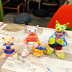 紙粘土で猫のインテリア実例 Roomclip ルームクリップ