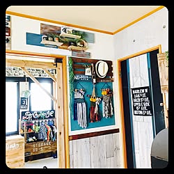 壁/天井/ウォールシェルフ/いなざうるす屋さん/DIY/男前...などのインテリア実例 - 2017-05-18 12:12:22
