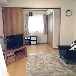 シンプルな暮らし/無印良品/一人掛けソファ/unico ソファ/狭小リビングダイニング...などのインテリア実例 - 2017-05-16 13:56:30