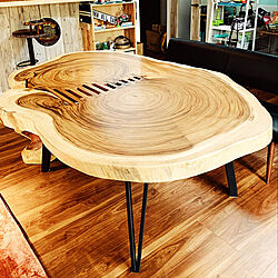 モンキーポッド/輪切りの木材/オーダー/リビングテーブル/モンキー 