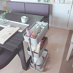 部屋全体/山善/山善収納部/スリムトローリー/マンション暮らし...などのインテリア実例 - 2019-08-28 12:06:03