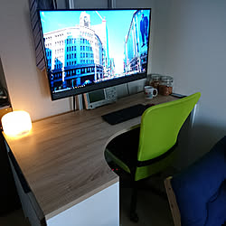 机 2 4材 壁掛け Pcモニター Diy などのインテリア実例 01 05 23 07 12 Roomclip ルームクリップ