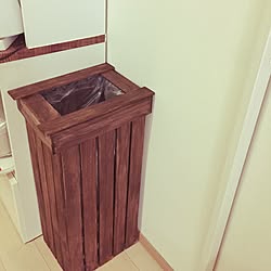 初めてのdiy ゴミ箱カバー すのこdiy ホームセンター Diy などのインテリア実例 08 31 51 24 Roomclip ルームクリップ