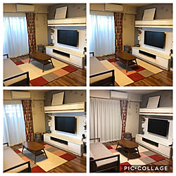 マラガ カーテン/壁掛けテレビボード/東リ タイルカーペット/ローソファー/ニトリラグはピアノ部屋へ...などのインテリア実例 - 2019-01-19 10:40:29